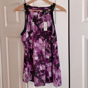 White House Black Market Purple Tank, size XL, NWT